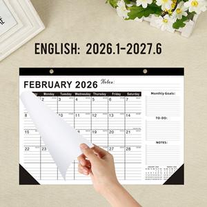<span class=keywords><strong>Calendrier</strong></span> de bureau et mural 2026-2027 en anglais, compte à rebours pour le commerce extérieur, planificateur 365 jours, <span class=keywords><strong>calendrier</strong></span> mensuel non promotionnel - Product Image 4