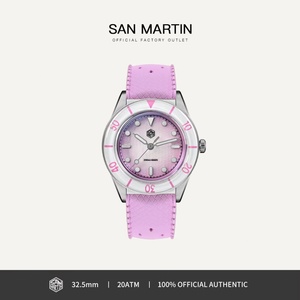 Montre à quartz pour femme San Martin SN0151, mouvement Ronda 703, cadran guilloché MOP, montre de luxe, saphir, 20 bars, montre lumineuse - Product Image 2
