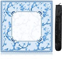 Tapis de Mahjong Portable de Luxe Gedgan, Antidérapant en Diatomite, Réduction du Bruit, 23,6*23,62 Pouces, Housse de Table de Poker pour 6 Joueurs, Mahjong Américain