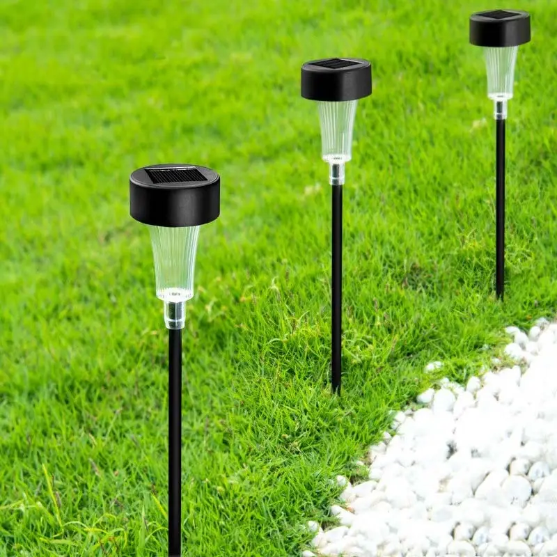 Outdoor solar garden waterproof light control sensor dark automatic light garden decorative ground plug lights