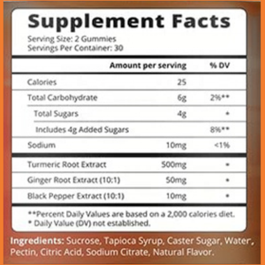 Gomitas <span class=keywords><strong>de</strong></span> Vitamina <span class=keywords><strong>de</strong></span> Alta Calidad con Jengibre, Curcumina y Biotina, Fortalecen las Defensas Inmunitarias, Mejoran la Salud <span class=keywords><strong>de</strong></span> la Piel, Gomitas <span class=keywords><strong>de</strong></span> Cúrcuma - Product Image 2