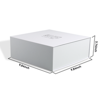 Boîte cadeau personnalisée en carton rigide avec fermeture magnétique blanche mate, impression de logo, pour les soins de la peau