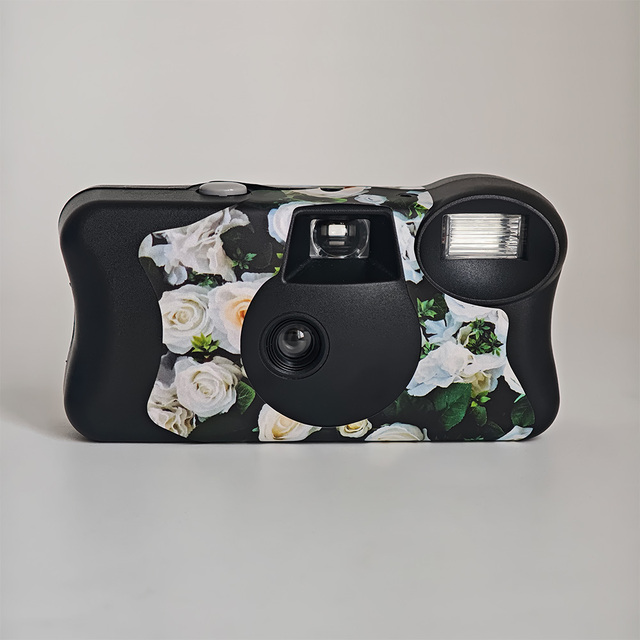 Custom Floral Disposable Camera 35mm 8/12/17/24/27 Exposure Single Use Camera with Logo for Wedding Branding Gift