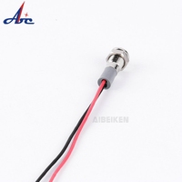 6mm 8mm 10mm 12mm 16mm wasserdichter flacher Kopf 12v gelb grün blau Metall LED Not leuchte mit Kabel