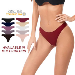 Ropa interior de Tanga sexy invisible con etiqueta privada, tangas de mujer con logotipo personalizado/color/paquete - Product Image 1