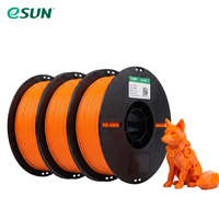 Filamen Printer 3D ESUN PLA Oranye 1.75mm untuk Pencetakan FDM 210-230 1KG Batang Plastik Ekstrusi 27 Warna Tidak Beracun Berkualitas Tinggi