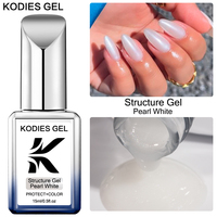 Vernis à ongles gel de base en caoutchouc non toxique de haute qualité, blanc nacré, semi-permanent, UV LED, scintillant, DIY, flacon personnalisé, logo sur mesure