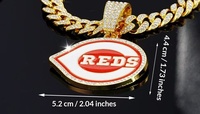 Chaîne cubaine hip-hop rouge Tampa pour homme, pendentif en alliage, très vendue en Europe et en Amérique, accessoire de haute qualité