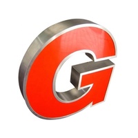 Lettres lumineuses LED en acrylique personnalisées avec logo d'entreprise, logo extérieur, logo de magasin 3D éclairé par l'avant