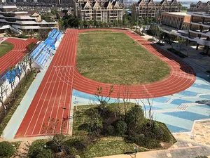 400m मानक पूर्ण पु एथलेटिक खेल स्टेडियम सिंथेटिक चल ट्रैक सामग्री