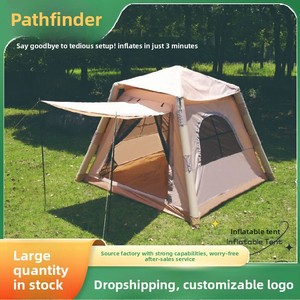 Tente de glamping gonflable portable pour 3 à 5 personnes, tente cabine étanche, installation facile et rapide, maison familiale pour le camping en station balnéaire - Product Image 4
