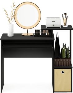 Escritorio de Computadora Moderno con Bandeja para Teclado, Estantería Lateral, Gabinete de Almacenamiento, Escritorio para Oficina en Casa, <span class=keywords><strong>Estudio</strong></span>, Escritorio para Escribir para Habitaciones Pequeñas - Product Image 4