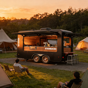 Mobile Food Truck Fully Equipped Stainless Steel BBQ Pizza Coffee Food <b>Trailer</b> for Sale - Product Image 1