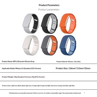 Whoop Silikon-Armband Zweifarbig Wasserdichtes Sport-Fitness-Armband mit Dornschließe 136x113x25mm