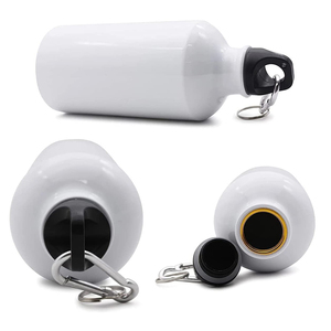5PCS/Lot 400/500/600/750ml <strong>White</strong> Blank Sublimation Water Bottle with Carabiner Aluminum Leakproof <strong>Kettle</strong> - Product Image 3