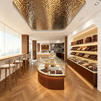 Vitrine à chocolat multifonctionnelle de luxe personnalisée avec éclairage LED, design écologique pour les magasins de détail commerciaux - Outre-mer