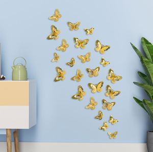 Autocollants 3D Papillons Creux pour Décoration de Salon, Maison et Gâteaux - Vente en Gros - Product Image 5