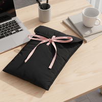Sac pour ordinateur portable plat RR 11-13 pouces, adorable sac pour ordinateur portable moelleux et doux avec nœud papillon, sac pour ordinateur portable avec ruban doux, housse de protection pour ordinateur portable