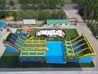 Grand Parc Aquatique Gonflable Commercial de Jeux d'Eau Extérieurs pour Adultes avec Grande Piscine pour Enfants