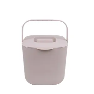 Contenedor de compost de encimera, cubo de basura de comida, contenedor de cubo de compost de cocina, compostador de comida interior para cocina, logotipo personalizado de plástico