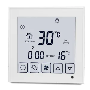 Tuyta Air Conditioner Smart Thermostat WiFi Fan Coil Temperature Controller With 2/4 Pipe 3 Fan Speed Weekly Programmable