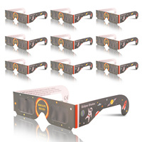 8 avril 2024 Conception personnalisée ISO Eclipse Visualisation 3d Lunettes en papier Lunettes d'éclipse solaire