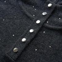 OEM ODM 100% Pull décontracté à quarts de boutons en laine pour femmes, tricots à capuche doux et confortables, sweats à capuche respirants