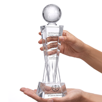 Trofeo de Cristal Personalizado de Alta Calidad, Medalla con Diseño de Continente Esmerilado, Premio para Torneos Deportivos