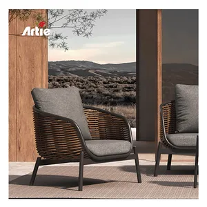 Artie Modern Hotel Wicker Outdoor Furniture High Quality Luxury Garden Patio Outdoor Rattan Sofa