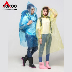 YOKOO Poncho Impermeable Desechable de PE con Capucha y Puños Elásticos para Viajes y Uso al Aire Libre - Product Image 5