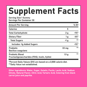 Gummies prébiotiques et probiotiques les plus vendues : Carbohydrates totaux ou soulagement des troubles digestifs occasionnels, santé intestinale, absorption - Product Image 2
