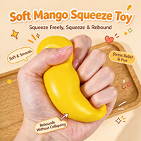 Z Jouet anti-stress à succès en stock, mangue à presser relaxante, changeant de couleur, son croquant, boîte de présentation, emballage PVC