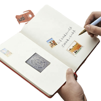 Cahiers écologiques personnalisés A5 Journal en tissu latéral avec colonne vertébrale dorée Planificateur en papier noir effaçable réutilisable Tissu en soie Cuir de lin A4/A6