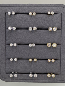 Xinfly Fine Jewelry 18k Gold 0.30ct-0.60ct Natural Diamond Stud Earrings <b>Screw</b> Back Wholesale Fine Jewelry Earrings - Product Image 4