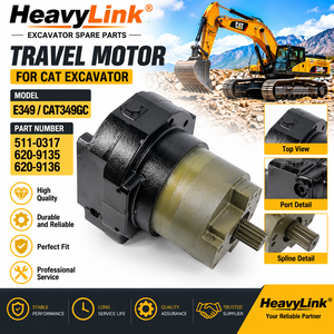 Moteur de translation hydraulique pour excavatrice CAT E349 GC E349 CAT 349GC, Pièce 511-0317 620-9135 620-9136 - Product Image 2