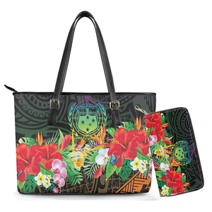 Thái Bình Dương Đảo Thiết Kế Thời Trang Của Phụ Nữ Công Suất Lớn Hàng Đầu Xử Lý Satchel Vai Túi Messenger Tote Túi Tùy Chỉnh Dây Kéo Đóng Cửa - Product Image 3