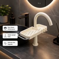 Support d'éponge réglable pour robinet, en plastique durable, installation facile