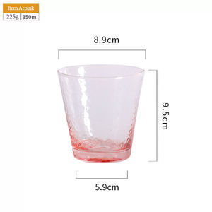 Martillo azul Rosa redondo sublimación frío personalizado al por mayor personalizado único agua jugo café taza de vidrio - Product Image 5