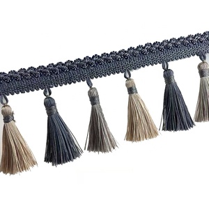 Nouvelle conception de <span class=keywords><strong>rideau</strong></span> long en polyester de style bohème avec franges et pompons perlés, accessoires textiles décoratifs pour la maison - Product Image 5