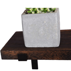 <span class=keywords><strong>Étagère</strong></span>s Flottantes de Rangement pour Décoration Murale en <span class=keywords><strong>Bois</strong></span> Rustique, Murales avec Supports Métalliques pour Chambre, Salon, Salle de Bain - Product Image 5