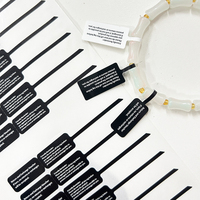 Étiquette de bijoux anti-effraction à déchirer, version anglaise pure, avec rappel 'Aucun retour, aucun échange', pour lunettes et bijoux