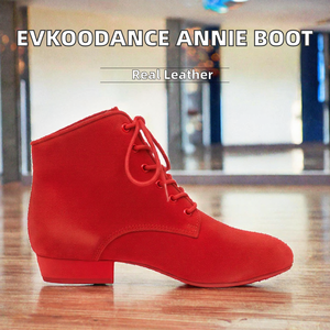 Chaussures de jazz pour femmes EVKOODANCE, talon de 1,5 pouce, style Can Can, semelle souple, cuir véritable, livraison rapide, dropshipping, chaussures de danse personnalisées - Product Image 2