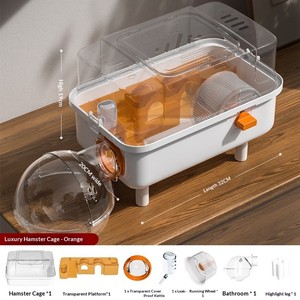 Cage à hamster extra large transparente, grande cage pour hamster d'afrique, entièrement transparente et respirante, pour hamster de grande taille - Product Image 6