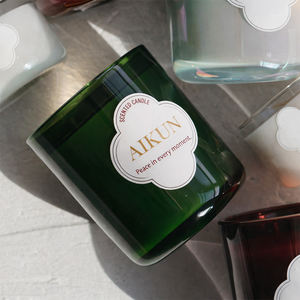 Bougies parfumées en verre AIKUN, marque privée, bougies de luxe en cire de soja pour la maison, les cadeaux de mariage, les spas, les salons, la vente au détail et en gros - Product Image 1
