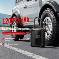 Portable Cordless Auto Shut-Off Air Pump Digital LED Light Car Tire Inflator Auto Car Air Compressor Made of Durable Plastic