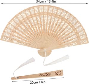 Éventails pliables en bambou personnalisés avec gravure, cadeau d'anniversaire vintage, éventail en bois pour la décoration de mariage et de fête - Product Image 2