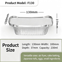 Gobelets de cuisson carrés en aluminium de qualité alimentaire avec couvercles transparents en PP, mini-contenants jetables multicolores pour gâteaux, 120 ml, 3000 ml, recyclables