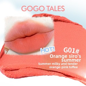 <span class=keywords><strong>Gogo</strong></span> <span class=keywords><strong>Tales</strong></span> ลิป GT695เนื้อโคลนนุ่มแบบไม่เปื้อนลิปสติกครีมนู้ดลิปกลอสสีน้ำตาลสำหรับผู้หญิงที่มีฟังก์ชั่นแต้มสี - Product Image 6