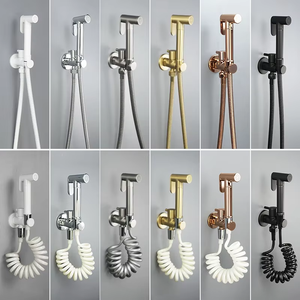 Weihao Ensemble de pulvérisateur de toilette écologique pour bidet Finition chromée <span class=keywords><strong>Kit</strong></span> de douche à main avec montage mural pour l'auto-nettoyage - Product Image 3