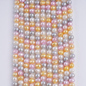 Perlas de Agua Dulce Naturales de Zhuji, Color Caramelo, 5-6 mm, Hechas a Mano, Perforadas, Accesorios de Joyería DIY, Forma Keshi, Venta al por Mayor - Product Image 2